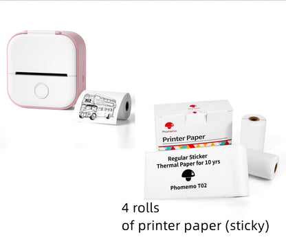 Impresora de Etiquetas Térmica Mini Portátil Impresora de Fotos para el Hogar Impresora de Preguntas Incorrectas para Estudiantes Impresora de Etiquetas Mini Compatible con Bluetooth Etiqueta de Precio