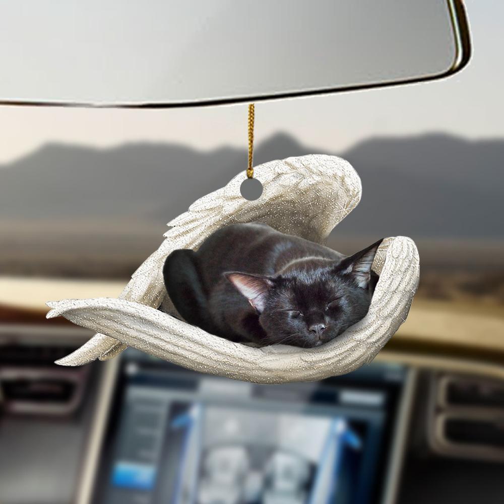 Colgante de coche, perro que duerme, ángel, decoración del hogar, vitrina acrílica, adornos colgantes para puertas
