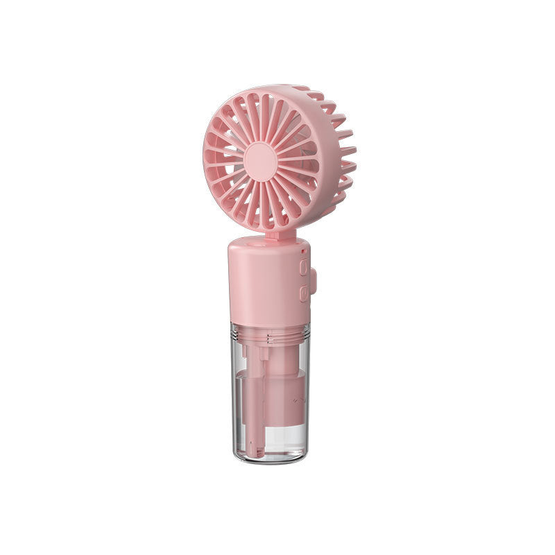 Ventilador portátil de mano con rociador de agua de 4 velocidades, artefacto para refrescar en verano, carga USB, soporte para verano