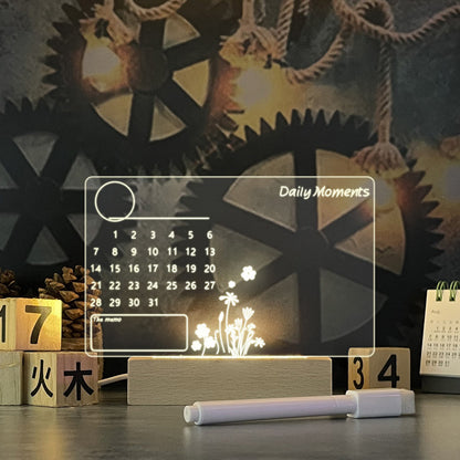 Tablero de notas creativo Luz nocturna LED creativa Tablero de mensajes USB Luz navideña con bolígrafo Regalo para niños Decoración de novia Lámpara de noche
