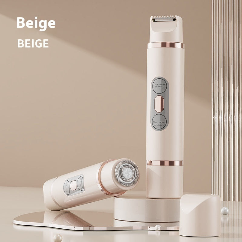 Afeitadora eléctrica de doble cabeza, depiladora indolora para mujeres, dispositivo de depilación de bikini, recortadora de pelo automática, axila, facial, labios, pierna