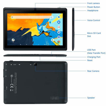 Tableta de 7 pulgadas, tableta para niños, pantalla Full HD