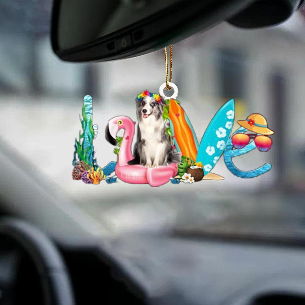 Colgante de coche, perro que duerme, ángel, decoración del hogar, vitrina acrílica, adornos colgantes para puertas