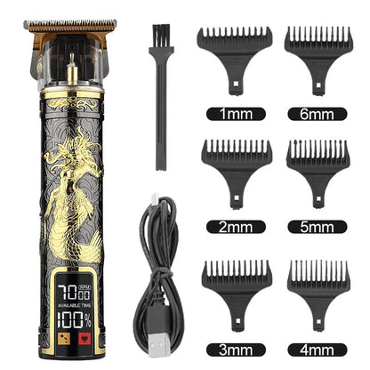 Cortadora de pelo eléctrica Cortadora de pelo eléctrica Grabado de cabeza de aceite retro