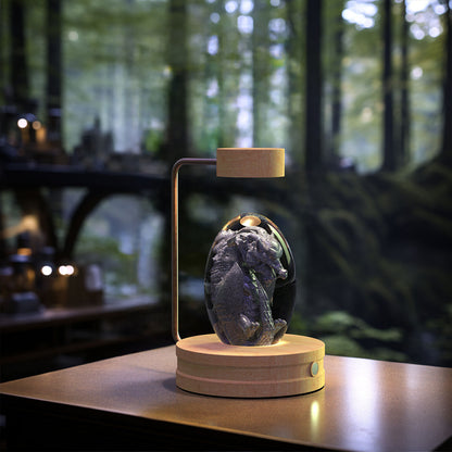 Bola de cristal Dinosaurio cósmico Luz nocturna interior Energía USB Luz de noche cálida Regalo de cumpleaños Lámpara de noche