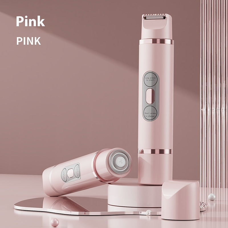 Afeitadora eléctrica de doble cabeza, depiladora indolora para mujeres, dispositivo de depilación de bikini, recortadora de pelo automática, axila, facial, labios, pierna