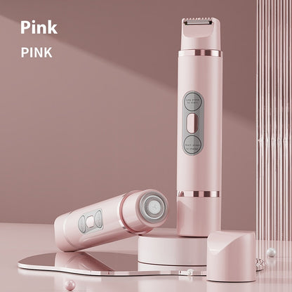 Afeitadora eléctrica de doble cabeza, depiladora indolora para mujeres, dispositivo de depilación de bikini, recortadora de pelo automática, axila, facial, labios, pierna