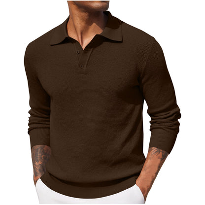 Top casual de manga larga de otoño para hombre