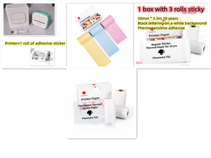 Impresora de Etiquetas Térmica Mini Portátil Impresora de Fotos para el Hogar Impresora de Preguntas Incorrectas para Estudiantes Impresora de Etiquetas Mini Compatible con Bluetooth Etiqueta de Precio
