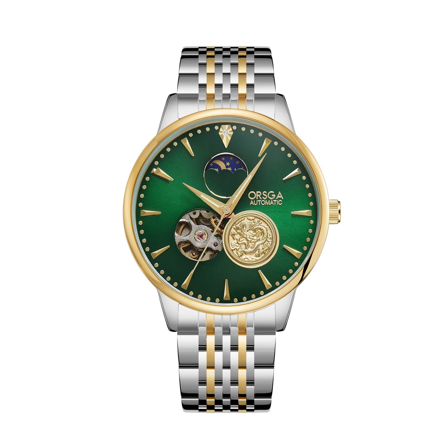 Reloj mecánico automático de negocios de alta gama para hombres