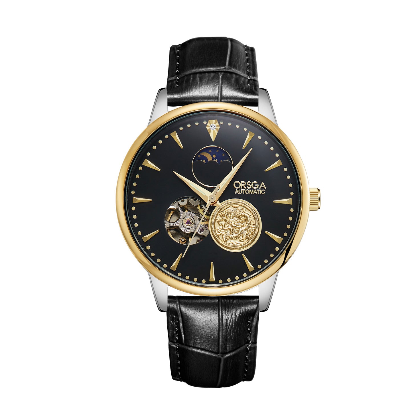 Reloj mecánico automático de negocios de alta gama para hombres