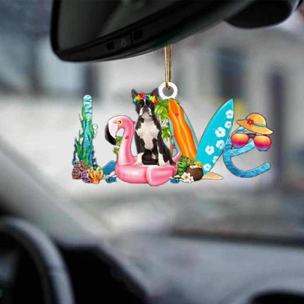 Colgante de coche, perro que duerme, ángel, decoración del hogar, vitrina acrílica, adornos colgantes para puertas