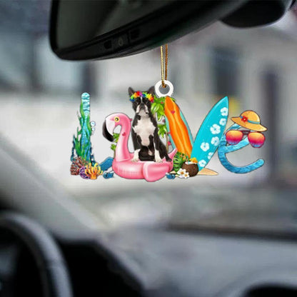 Colgante de coche, perro que duerme, ángel, decoración del hogar, vitrina acrílica, adornos colgantes para puertas