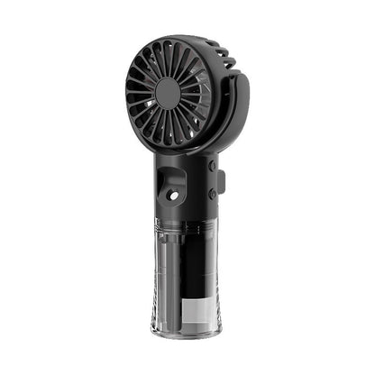 Ventilador portátil de mano con rociador de agua de 4 velocidades, artefacto para refrescar en verano, carga USB, soporte para verano