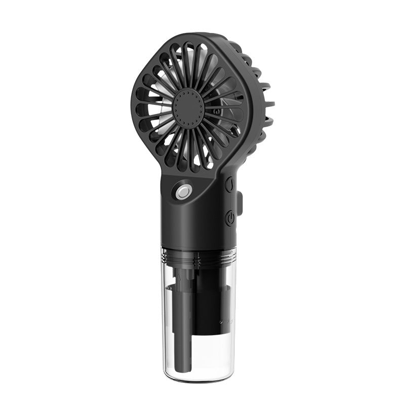 Ventilador portátil de mano con rociador de agua de 4 velocidades, artefacto para refrescar en verano, carga USB, soporte para verano