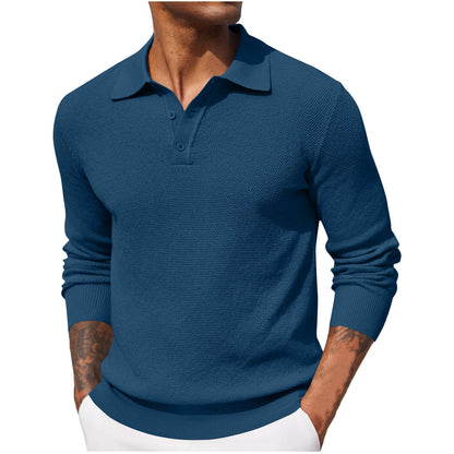 Top casual de manga larga de otoño para hombre
