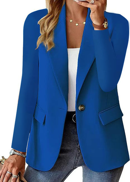 Ins Chaqueta con botones de solapa Chaqueta de traje casual de viajero de moda Tops de manga larga para mujer Ropa de abrigo