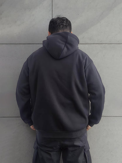 Sudadera con capucha estampada de manga larga de color sólido de moda para hombres y mujeres