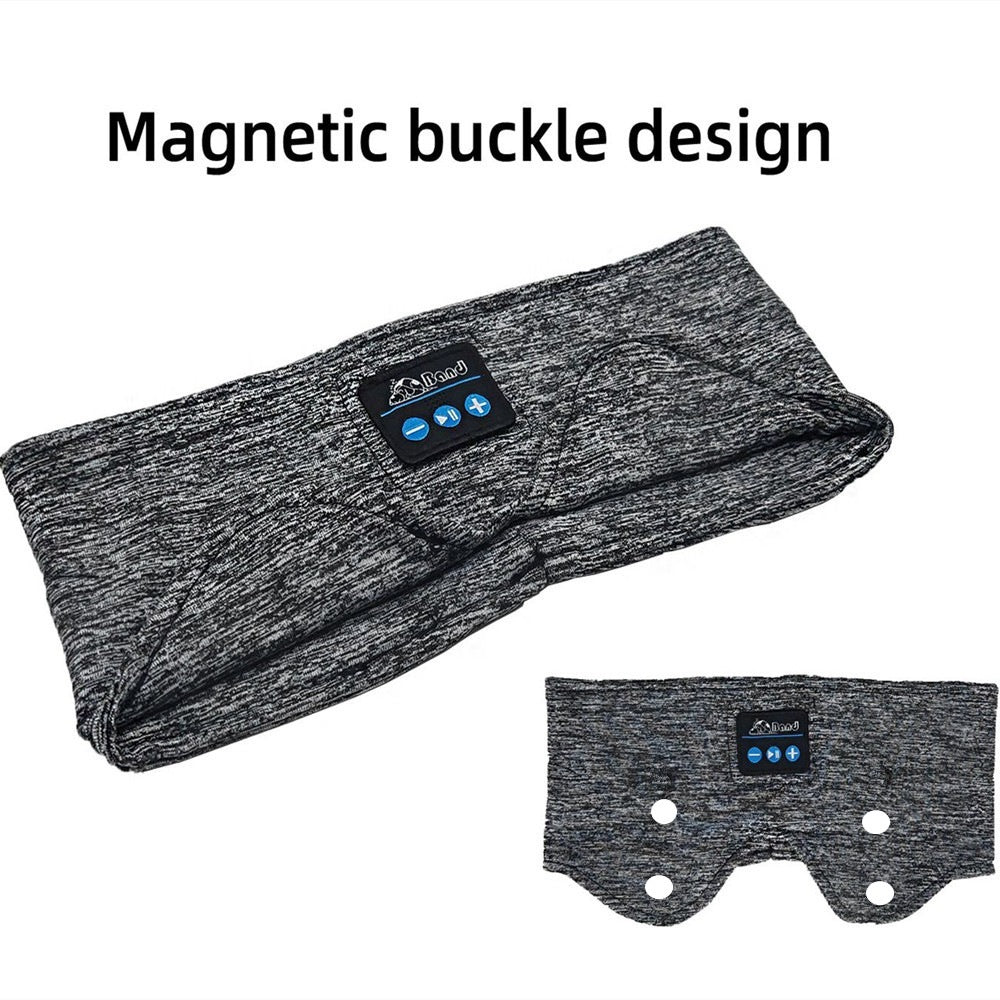 Mascarilla para los ojos de la cabeza, auriculares de música de doble uso, banda para el pelo Bluetooth para dormir