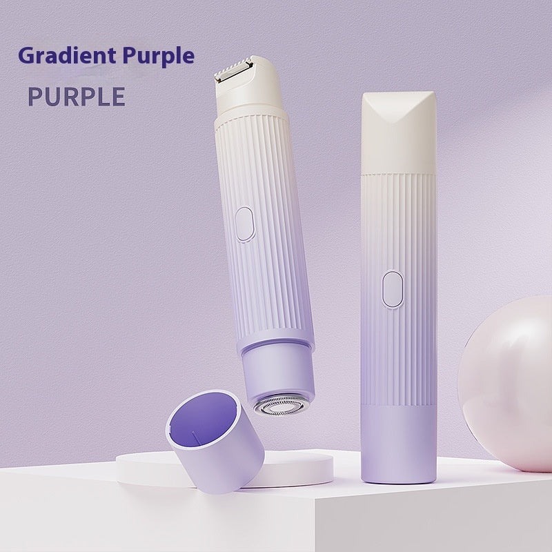 Afeitadora eléctrica de doble cabeza, depiladora indolora para mujeres, dispositivo de depilación de bikini, recortadora de pelo automática, axila, facial, labios, pierna