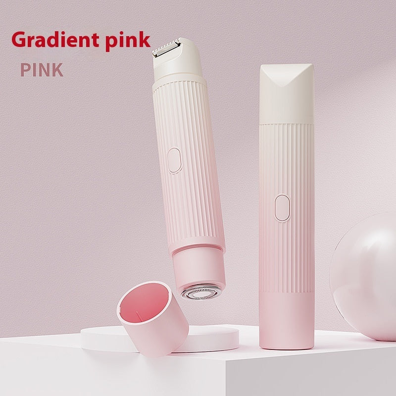 Afeitadora eléctrica de doble cabeza, depiladora indolora para mujeres, dispositivo de depilación de bikini, recortadora de pelo automática, axila, facial, labios, pierna