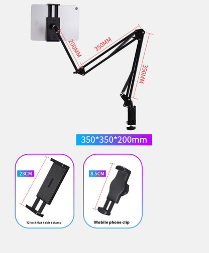 Soporte perezoso de escritorio, marco de soporte de voladizo para tableta, artefacto de transmisión en vivo y observación de dramas, soporte en voladizo de metal plegable